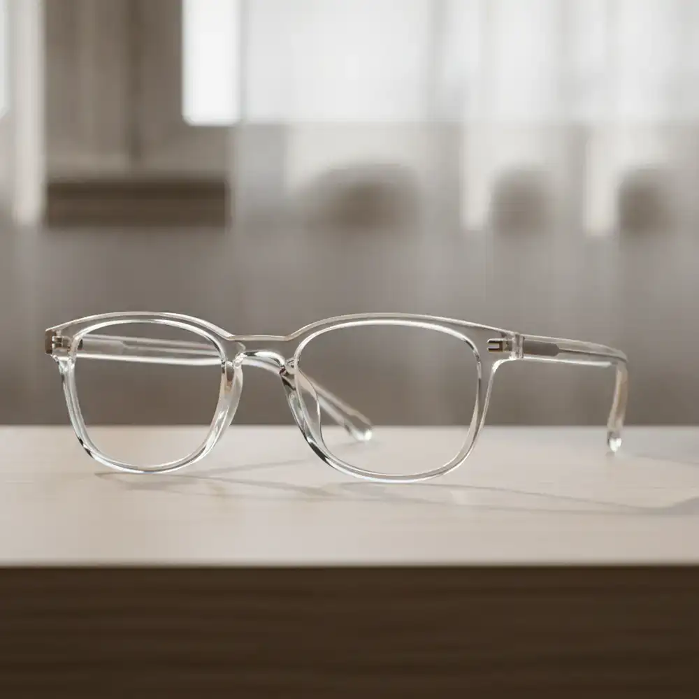 Clear acetate optical frame